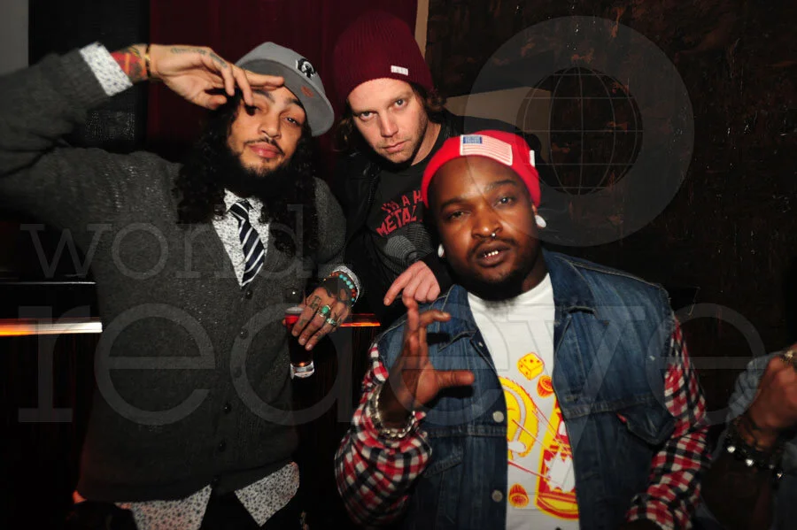 travis mcoy at set for dj konflickt and paul arthur